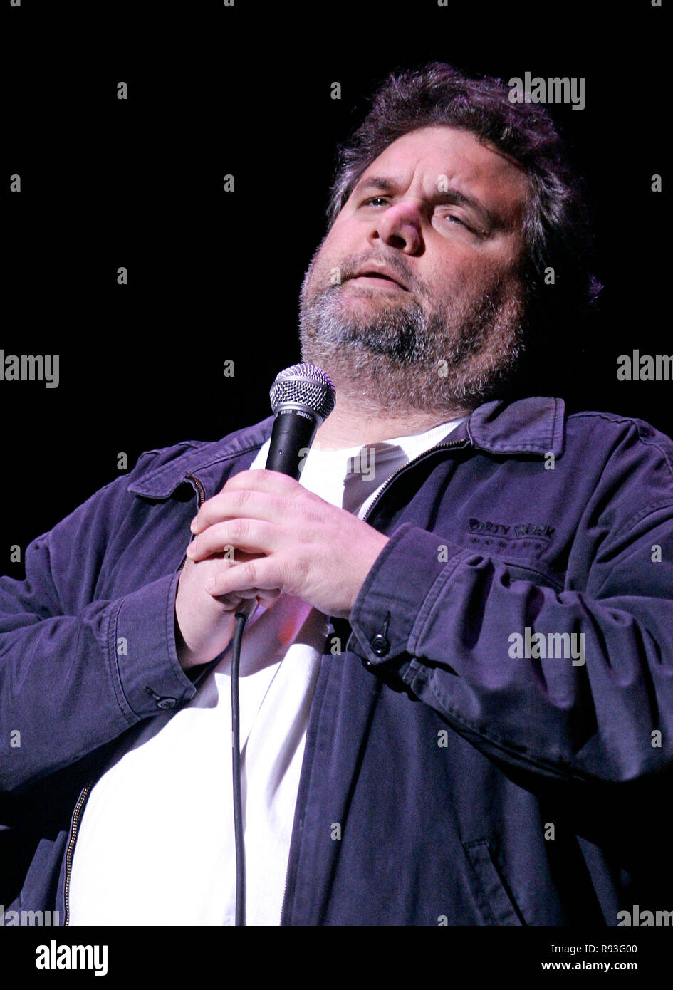 Artie Lange un regolare su Howard Stern TV radio show esegue in concerto a Florida Atlantic University in Boca Raton, Florida il 16 gennaio 2009. Foto Stock