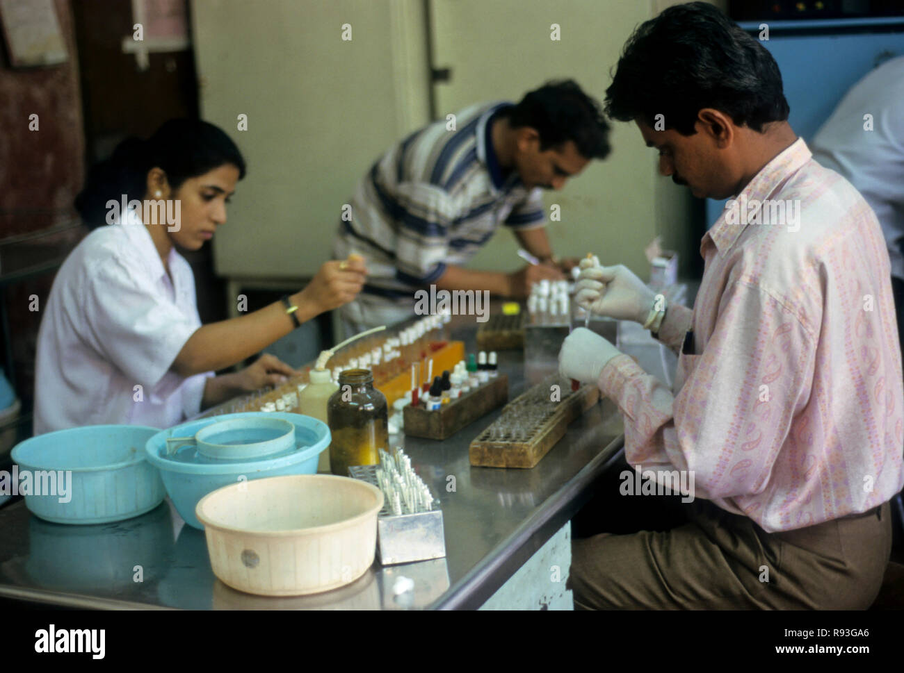 Banca del sangue, Ospedale, India, Asia Foto Stock