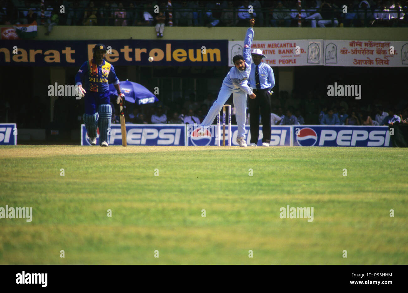 India Sri Lanka partita di cricket a Wankhede Stadium, Mumbai, Maharashtra, India Foto Stock