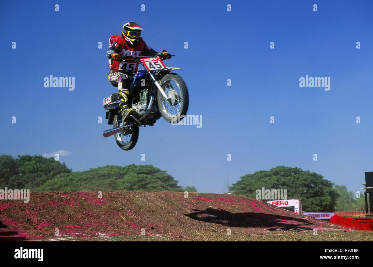 Gara di Motocross, Pune, Maharashtra, India Foto Stock