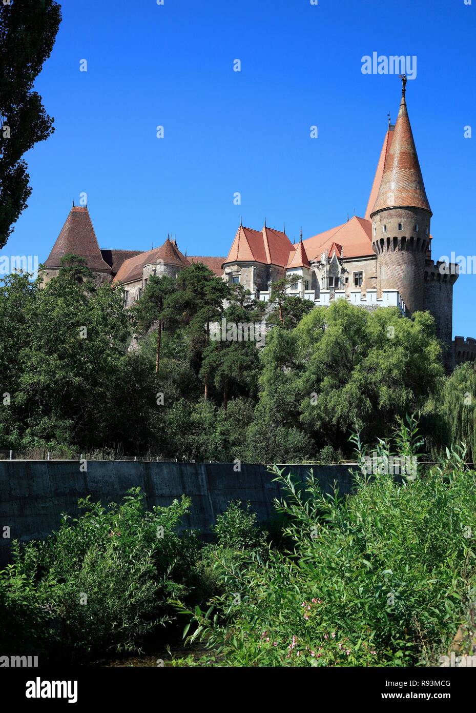 Castelul Huniazilor, Corvin Castello o Castello di Hunedoara, Hunedoara, Siebenbürgen, Romania Foto Stock