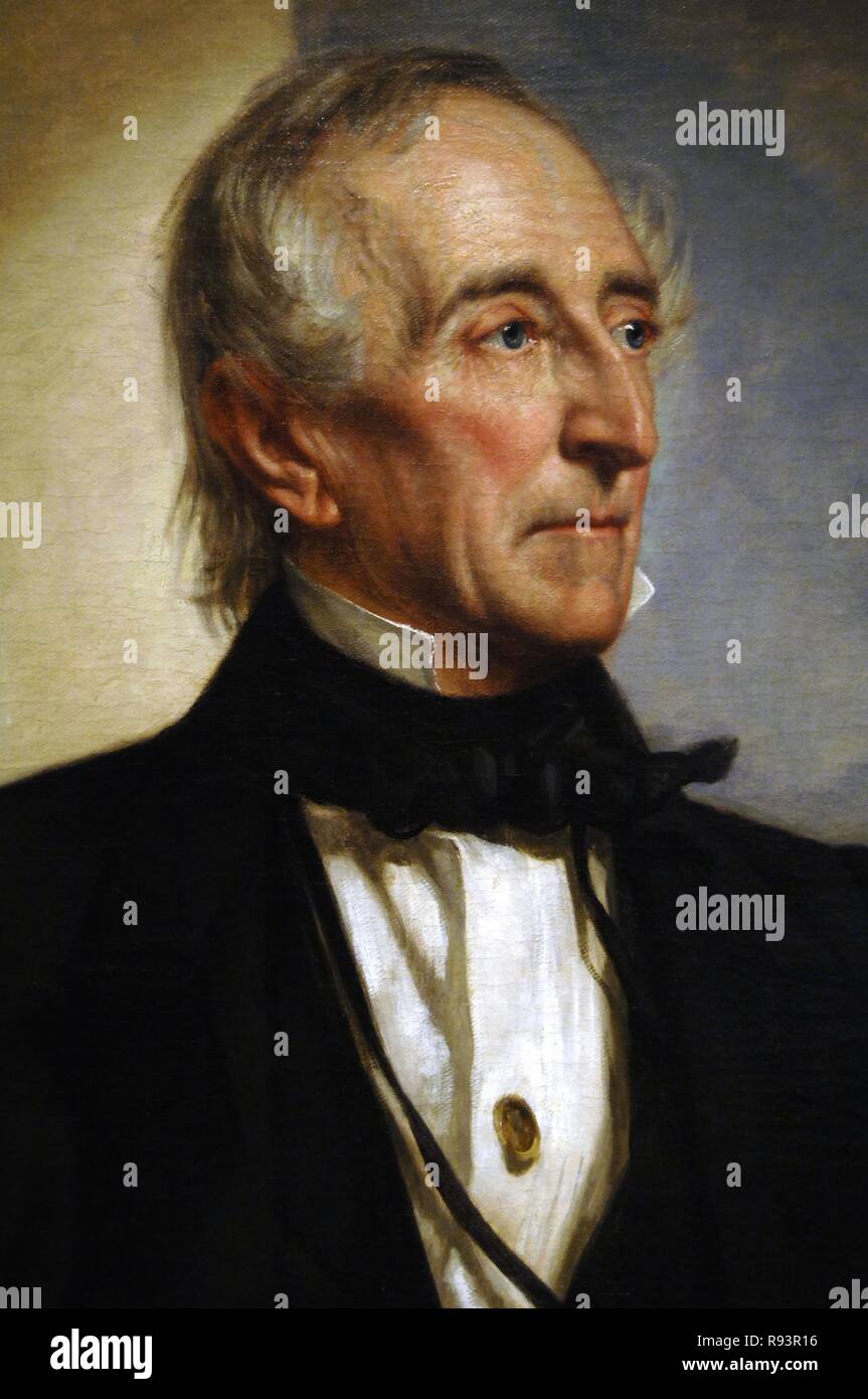 John Tyler, Jr. (1790-1862). Uomo politico americano. Decimo Presidente degli Stati Uniti (1841-1845). Ritratto (1859) di George Peter Alexander Healy (1813-1894). National Portrait Gallery. Washington D.C. Stati Uniti. Foto Stock