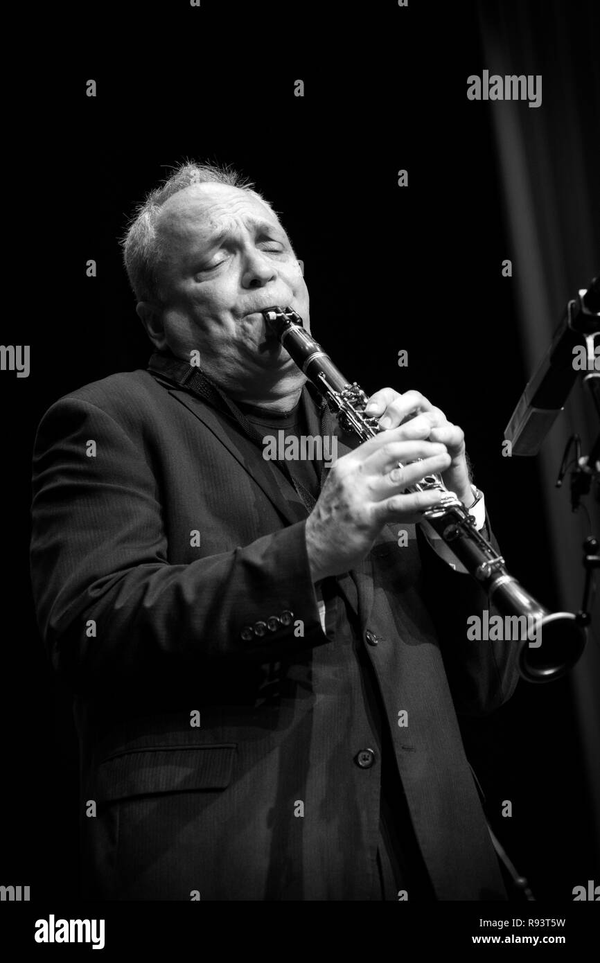 American, Ken Peplowski assolo al clarinetto, Scarborough Jazz Festival 2017 Foto Stock