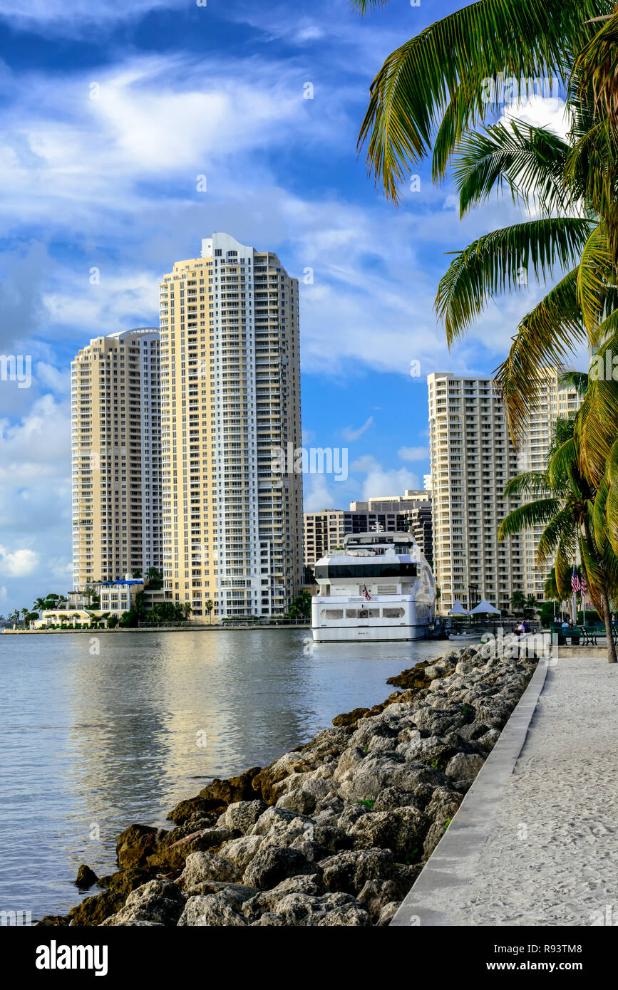 Miami Bayfront park Biscayne Bay Foto Stock