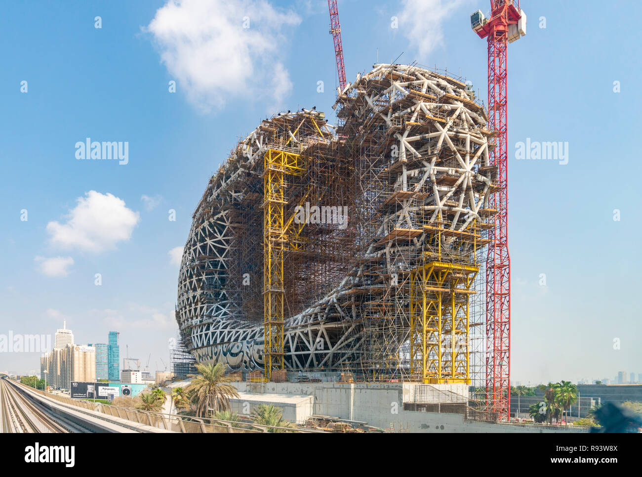 Il museo del futuro in costruzione a Dubai Foto Stock