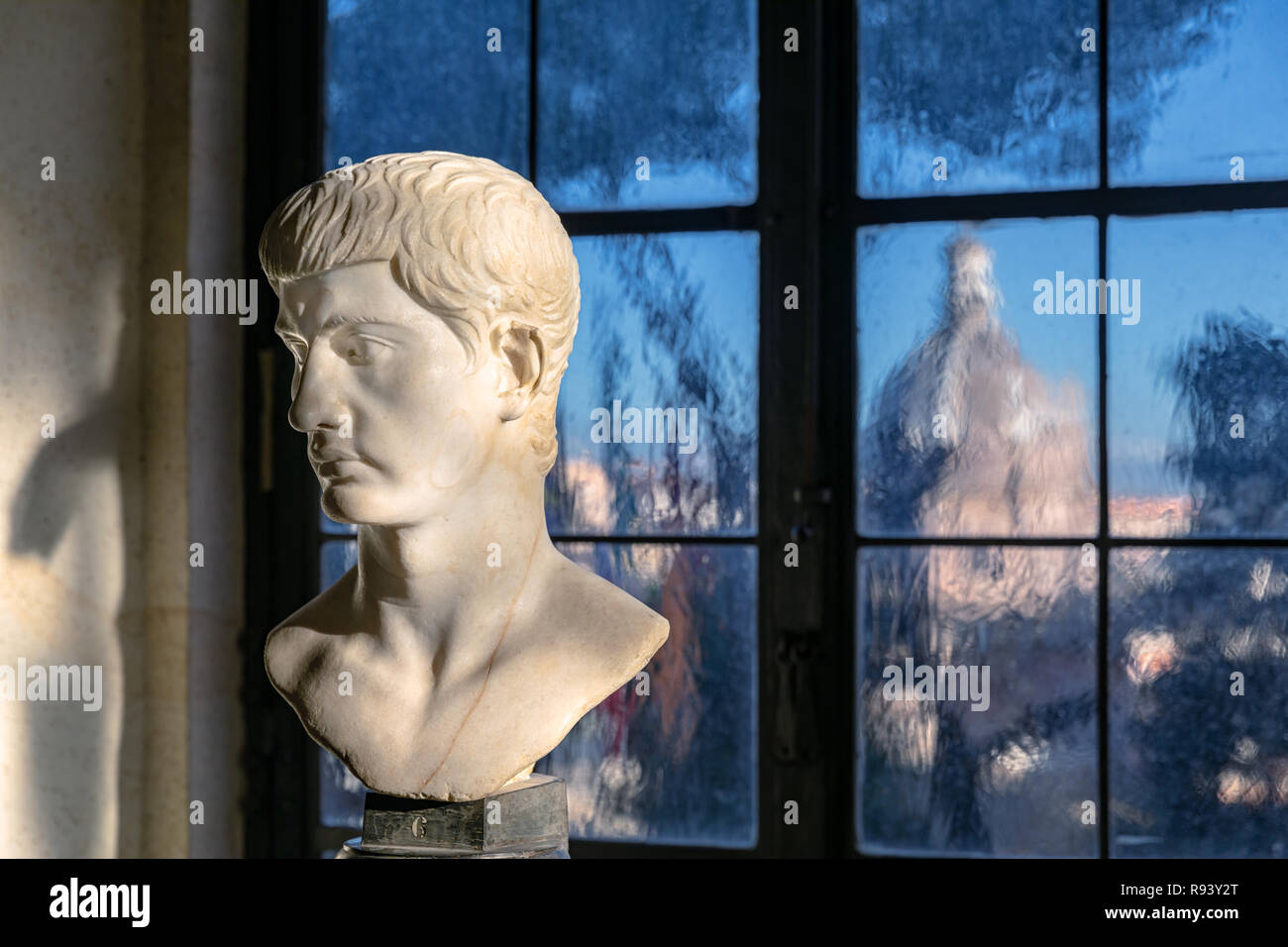 Busto romano, Palazzo Nuovo, i Musei Capitolini di Roma, lazio, Italy Foto Stock