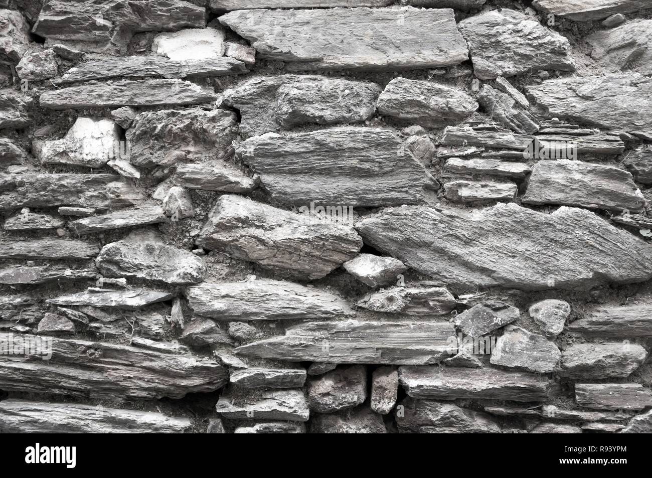 Texture di sfondo del muro di pietra. Foto Stock