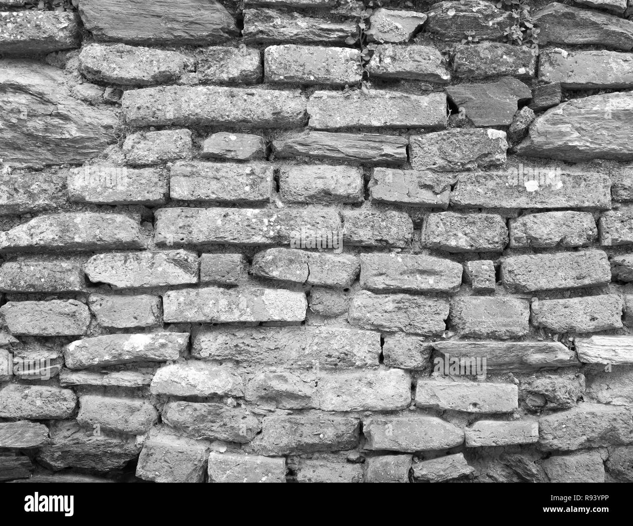 Texture di sfondo del muro di pietra. Foto Stock