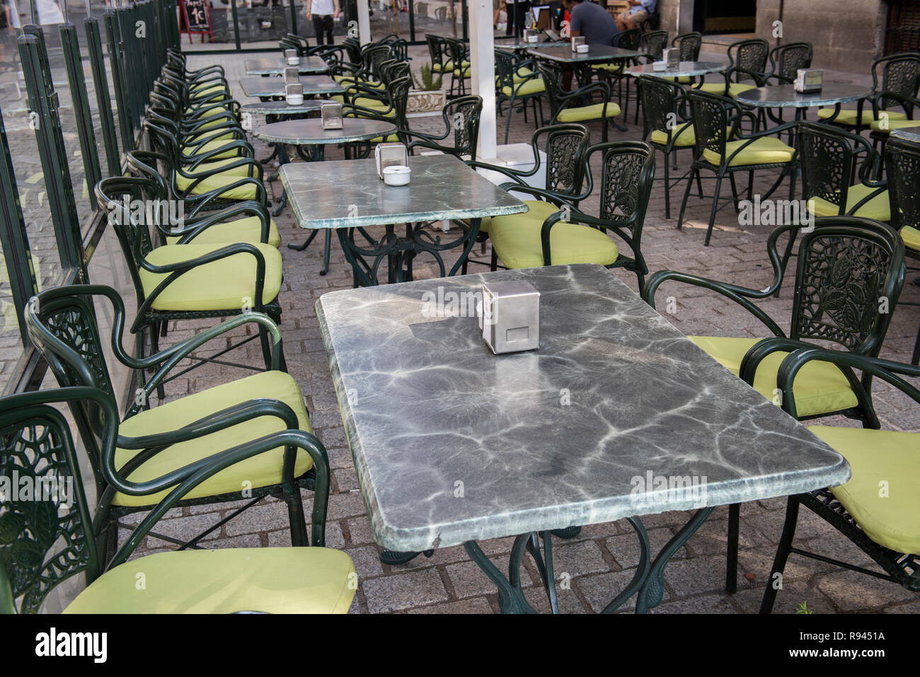 Fuori del ristorante in Spagna Foto Stock