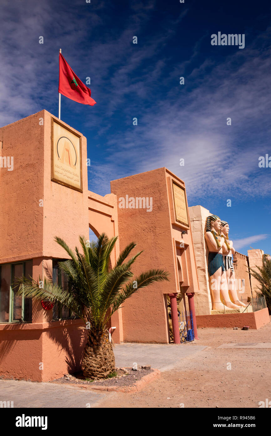 Il Marocco, Ouarzazate, Atlas Corporation film studio, Oscar Hotel Studios e cinema, egiziano entrata a tema Foto Stock