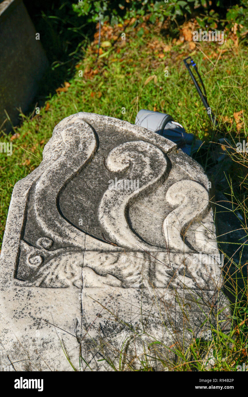 Reperti archeologici nell'Agorà di antica Thasos, Thassos Island, Grecia Foto Stock