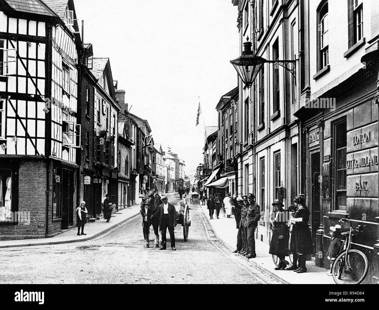 High Street, Kington Foto Stock