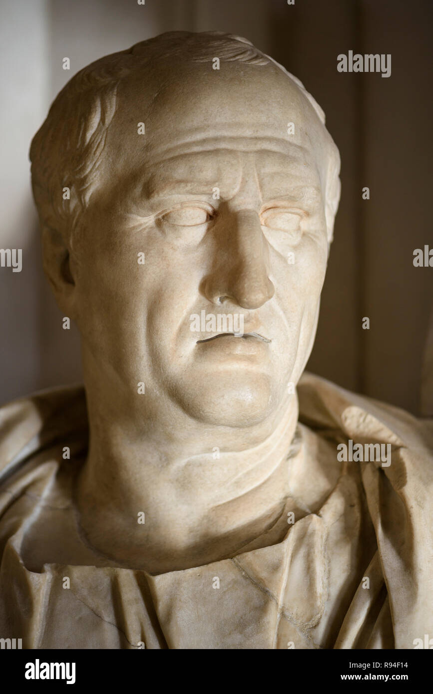 Roma. L'Italia. Busto Ritratto di Cicerone (ca. 106-43 BC), i secolo D.C., Sala dei Filosofi, Musei Capitolini. Sala dei Filosofi, Musei Capitolin Foto Stock