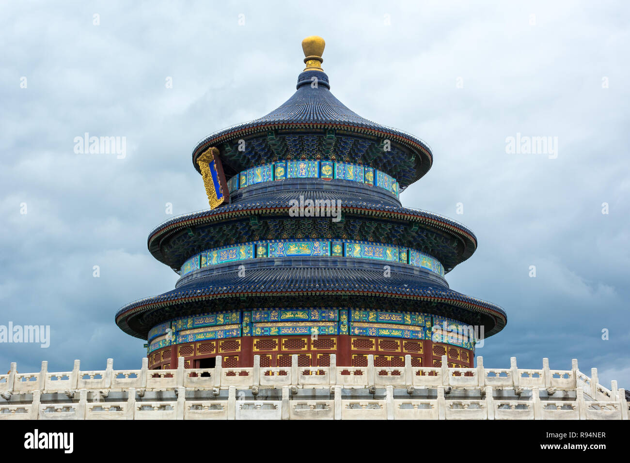 Il Tempio del Paradiso, la Sala della Preghiera del Buon Raccolto edificio, Pechino, Cina Foto Stock