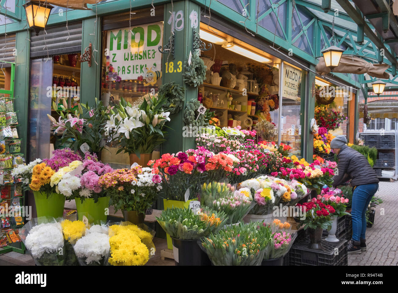 Hala Targowa Market Hall Danzica Polonia Polonia Foto Stock
