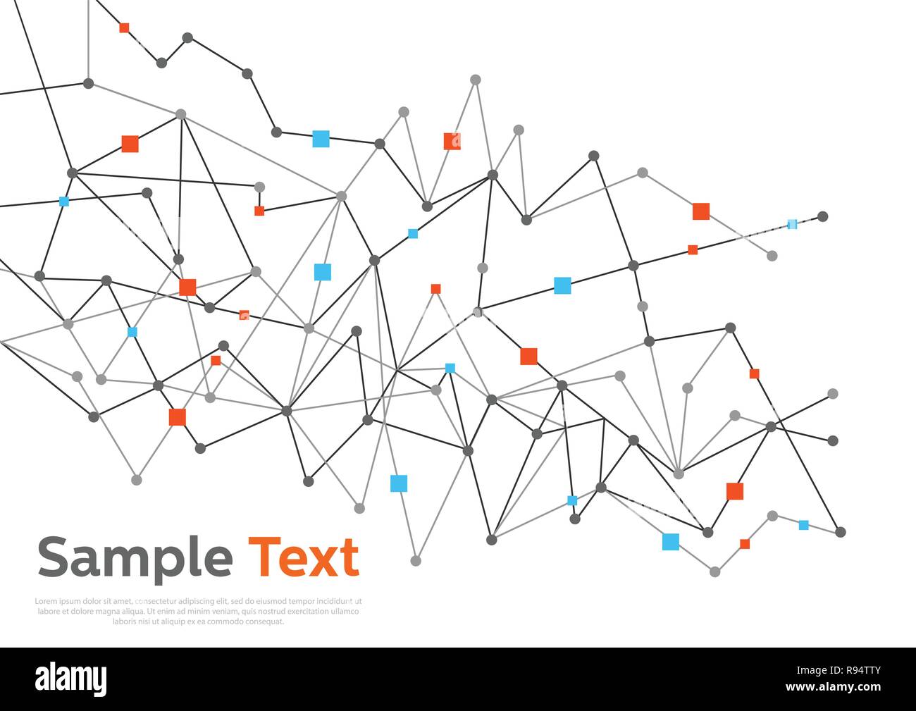 Astratta geometrica dello sfondo con la linea collegata e punti. Vettore, illustrazione, eps10. Illustrazione Vettoriale