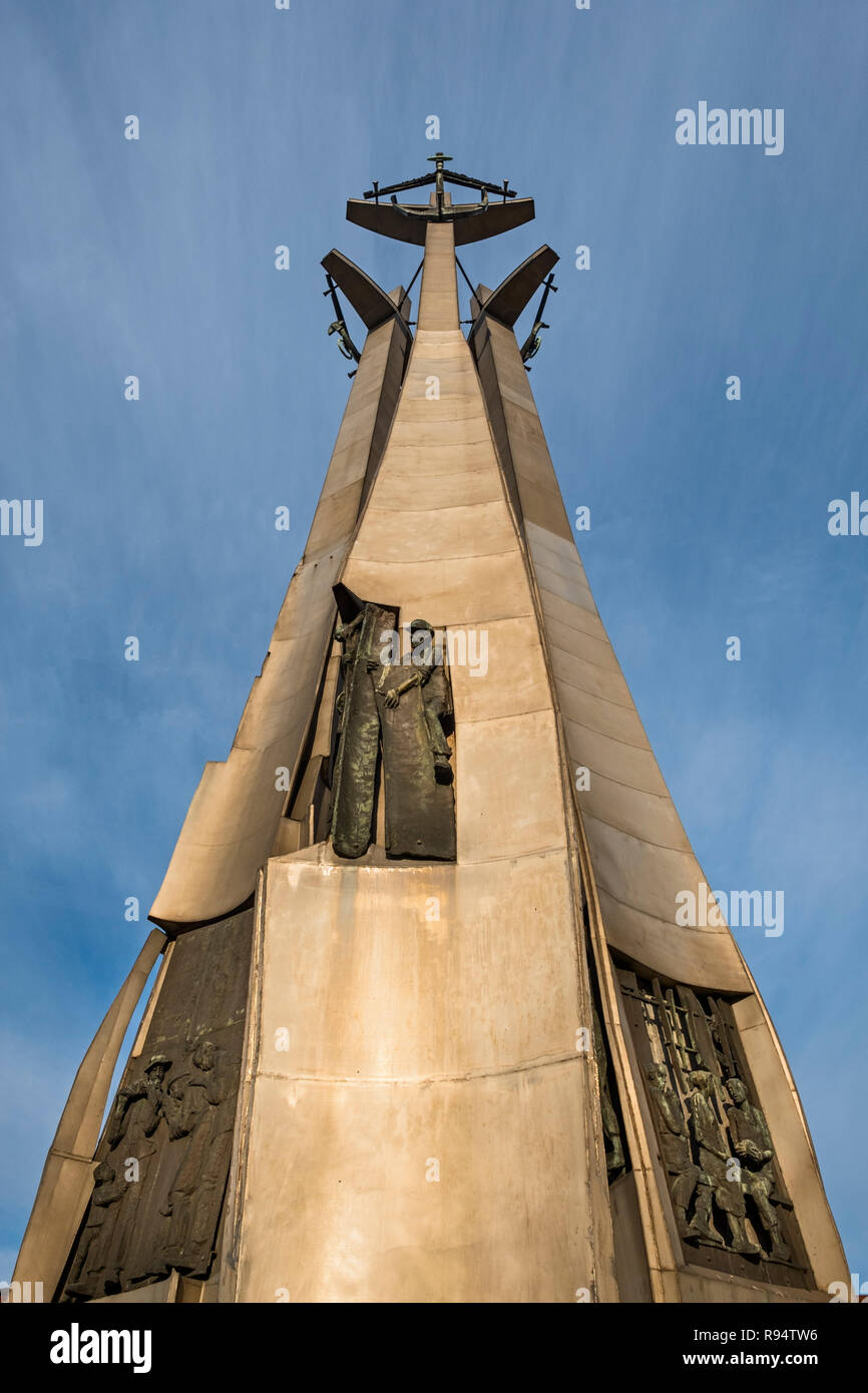 Monumento ai Caduti di lavoratori in Cantiere di Danzica Polonia Polonia Foto Stock