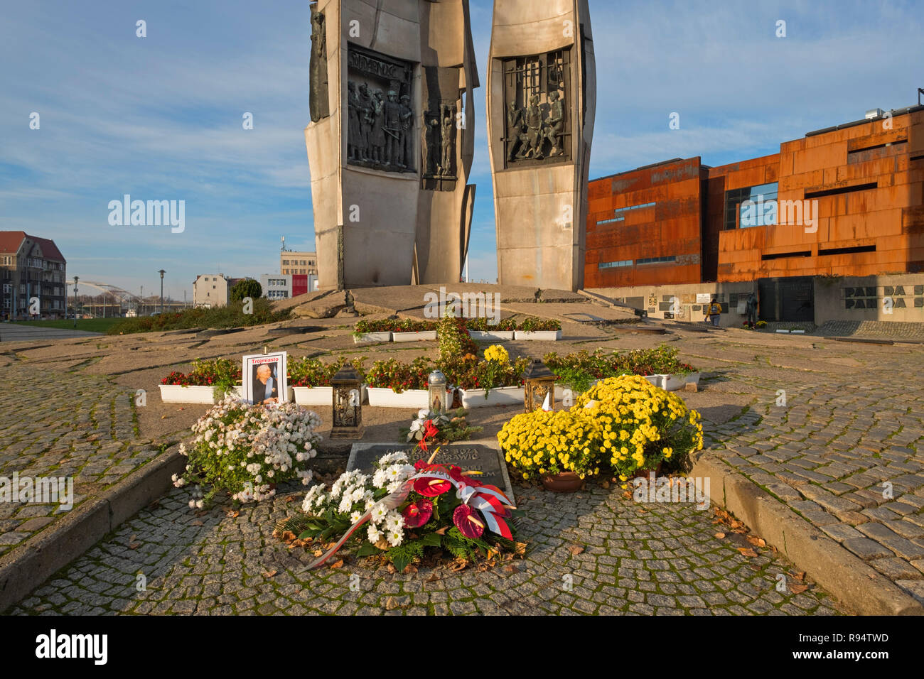 Monumento ai Caduti di lavoratori in Cantiere di Danzica Polonia Polonia Foto Stock