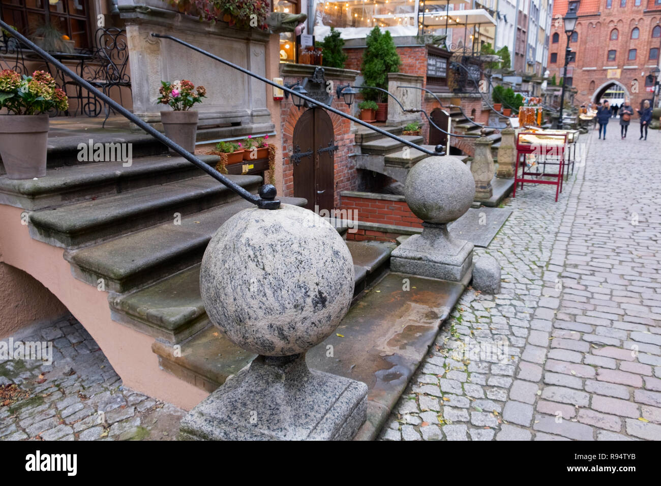 Mariacka Street Danzica Polonia Polonia Foto Stock