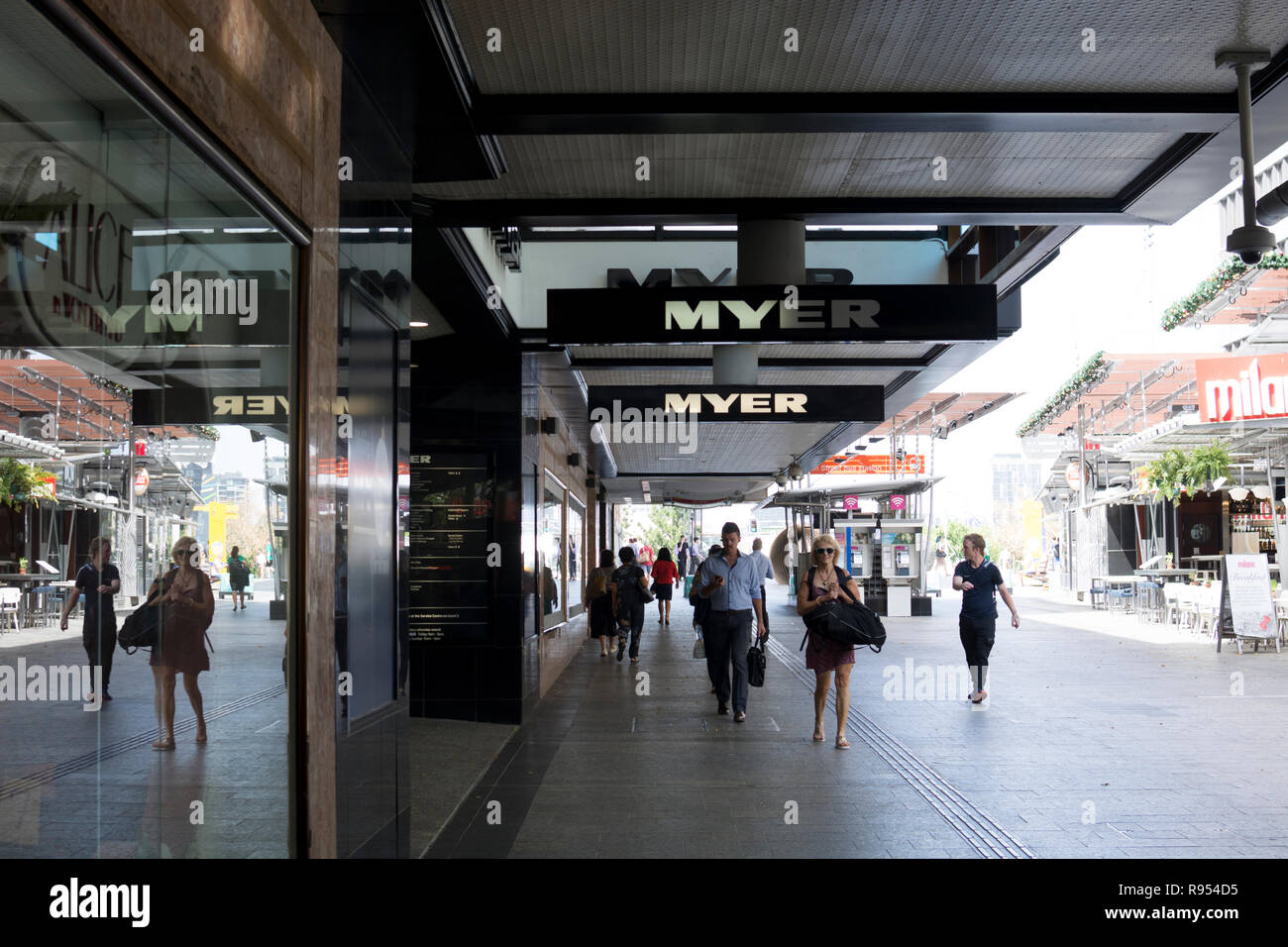 Myer store, Queen Street, Brisbane, Queensland, Australia Foto Stock