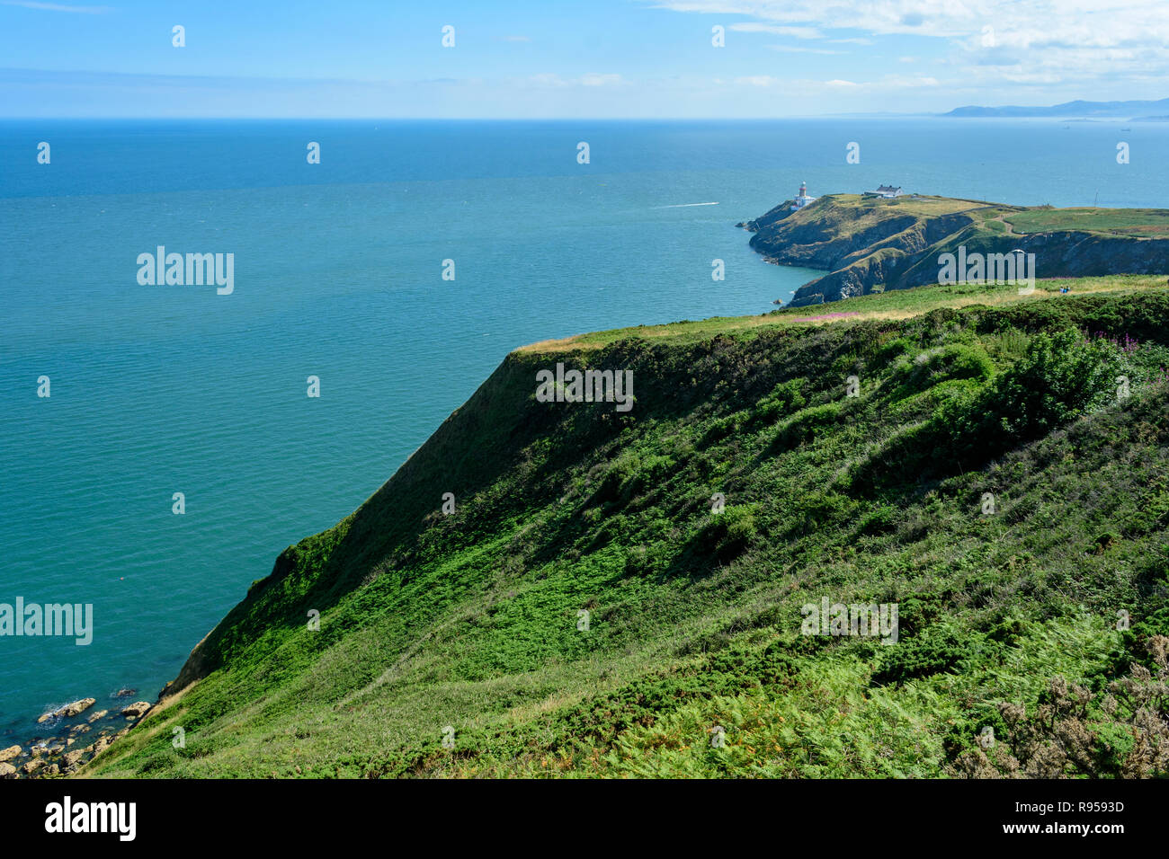La penisola di Howth con Baily lighthouse, Dublino, Irlanda Foto Stock