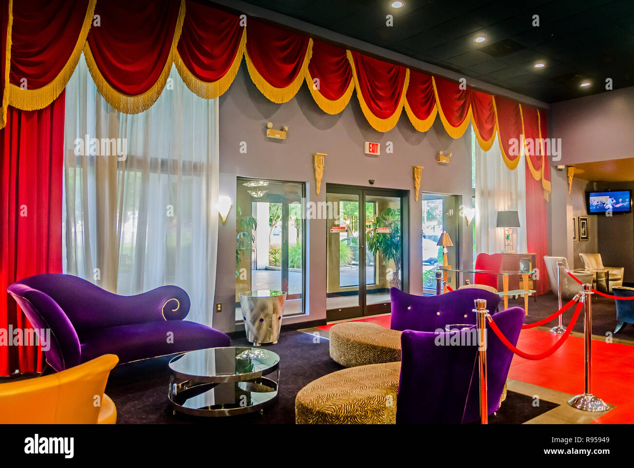 La lobby di Elvis Presley's Heartbreak Hotel è raffigurato in Memphis, Tennessee, Sett. 4, 2015. Foto Stock