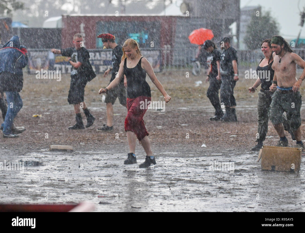 03.08.2012, Germania, Schleswig-Holstein, Wacken - Das Wacken Open Air (Eigenschreibweise W:o:A) ist ein jaehrliches Heavy-Metal-Festival. Mittlerweile Foto Stock