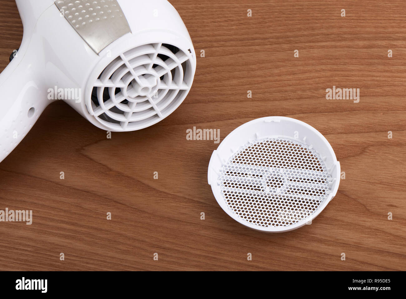 Close up di asciugacapelli aria-griglia di aspirazione per coperchio a  prova di polvere Foto stock - Alamy
