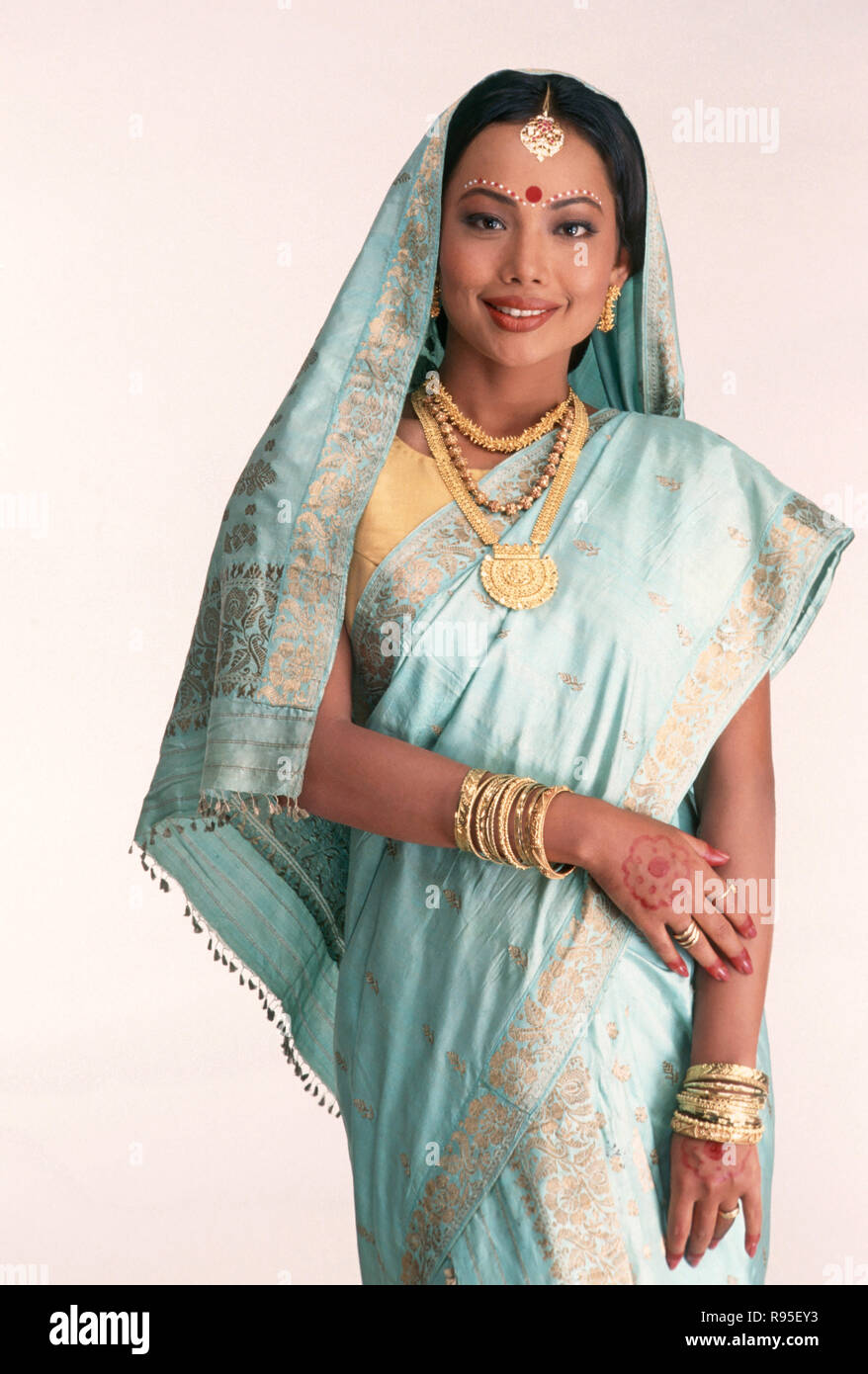 Sposa di Assam, in India Foto Stock