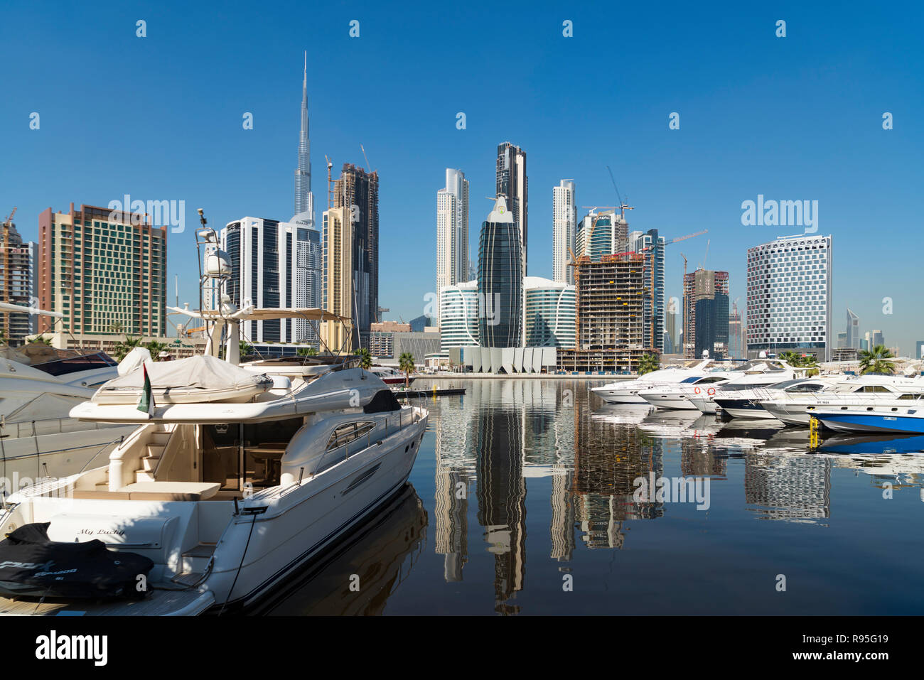 Nuovo Marasi Marina sul torrente in Business Bay in Dubai Emirati Arabi Uniti Foto Stock