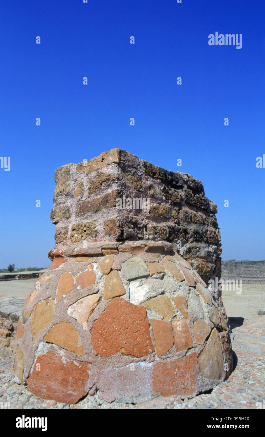 Indus civiltà Harappa periodo - 2300 a 1700 BC, Lothal, Gujarat, India Foto Stock