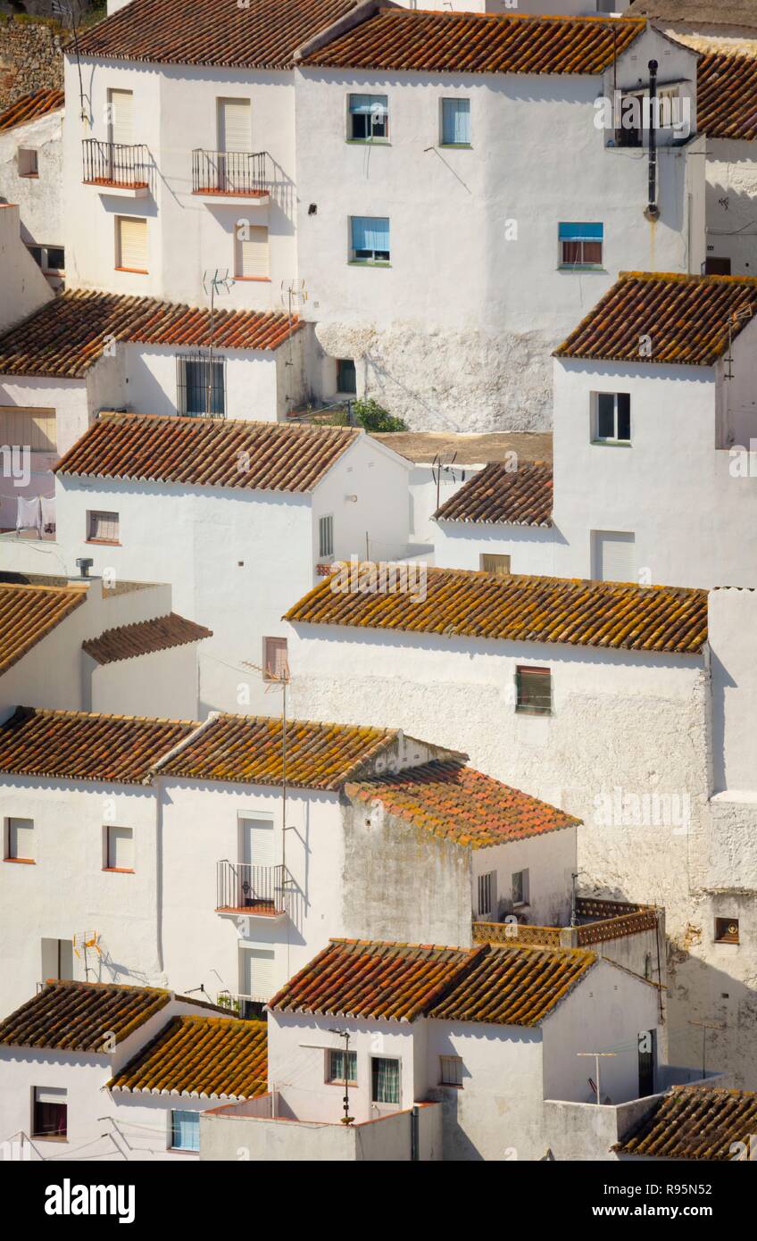 Casares, provincia di Malaga, Andalusia, Spagna meridionale. Vista generale della città. Foto Stock