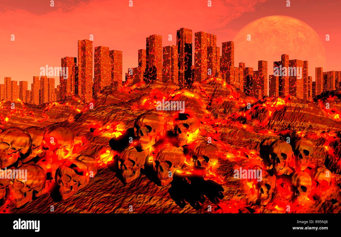 Mondo morente e il fine di tutta la vita. Foto Stock