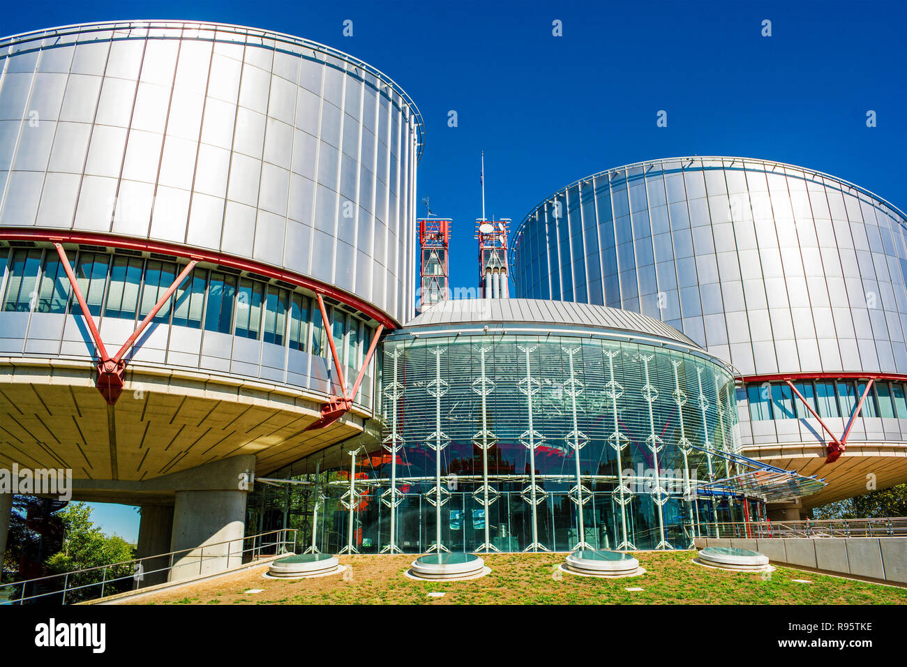 Edificio della Corte europea dei diritti dell' uomo di Strasburgo (Francia) Foto Stock