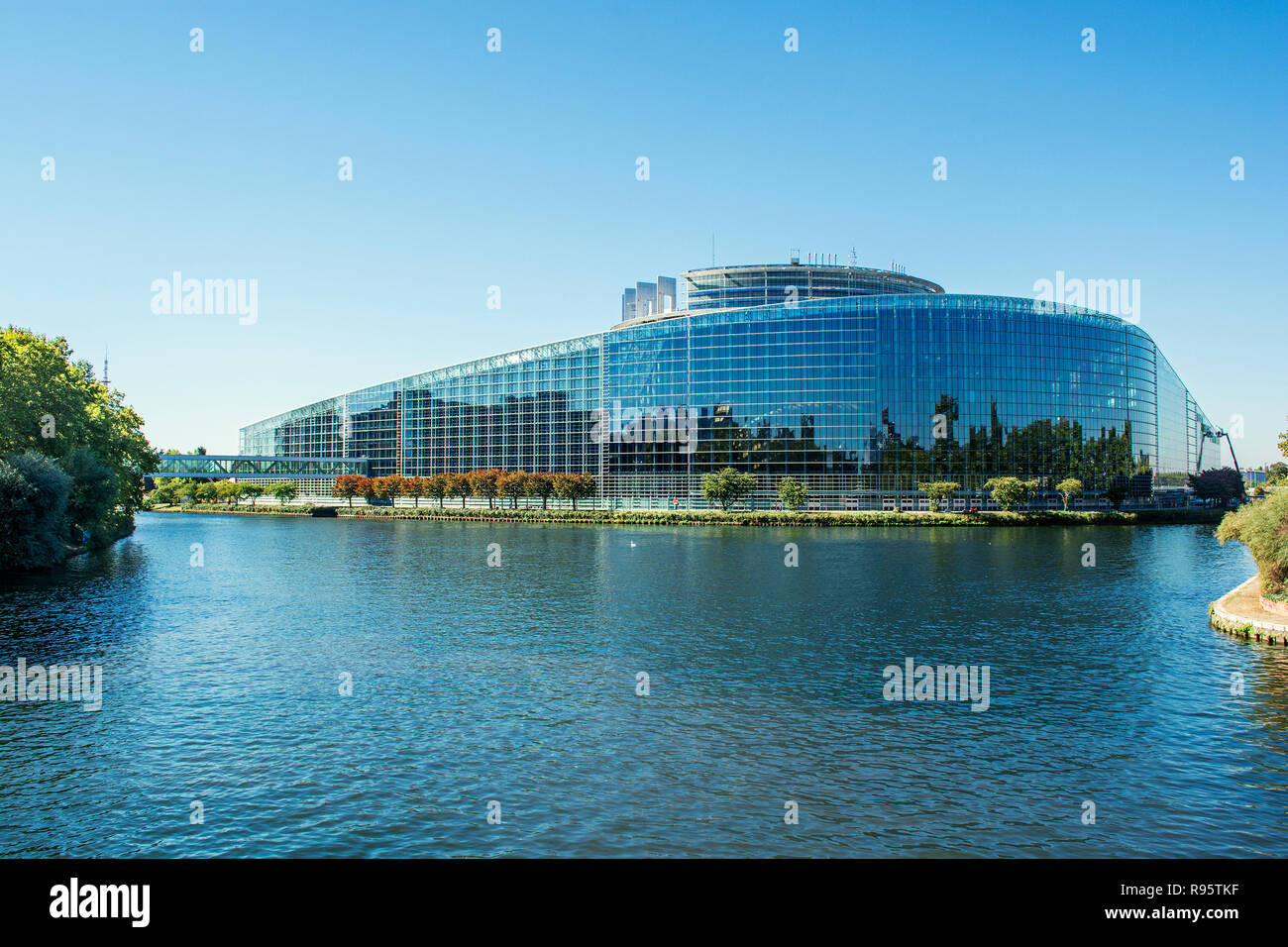 Edificio del Parlamento europeo a Strasburgo (Francia) Foto Stock