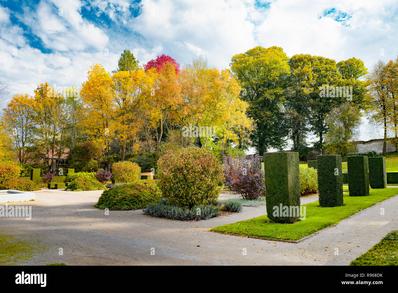 Les Jardins de Valloires situato nei giardini dell'Abbaye de Valloires in Argoules, Somme Picardia, Francia Foto Stock