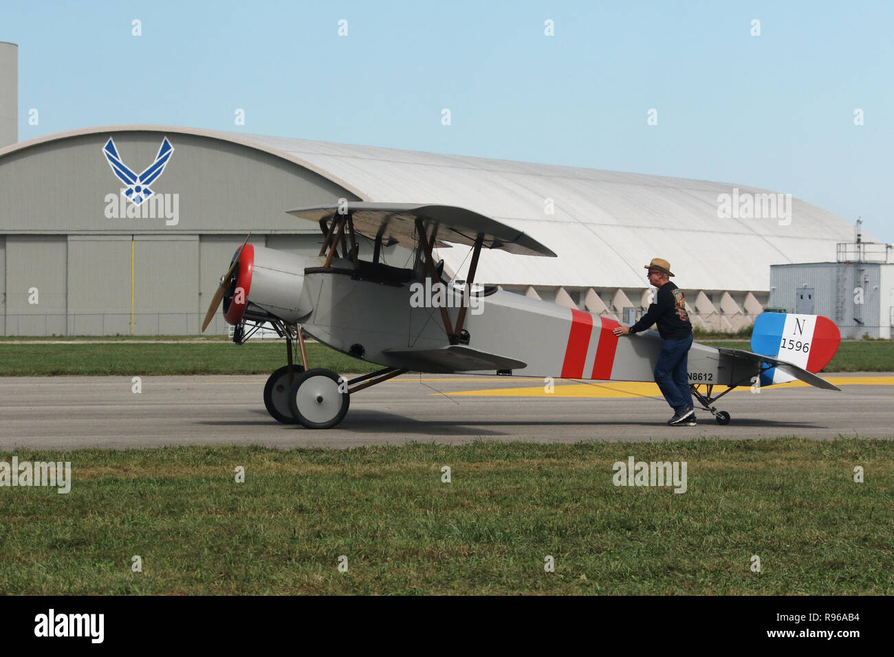 PITTS aereo speciale replica. N1596. Guerra Mondiale 1 Dawn Patrol anniversario Rendezvous evento. Il Museo Nazionale della United States Air Force, Wrigh Foto Stock