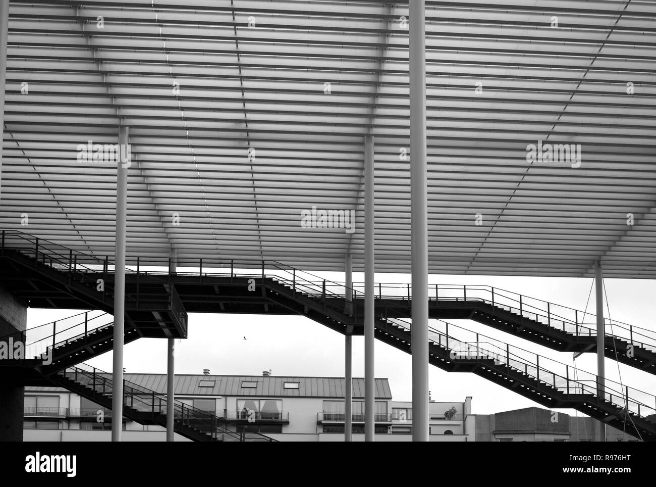 Area coperta nella parte anteriore del Stadsschouwburg, Anversa, Belgio Foto Stock