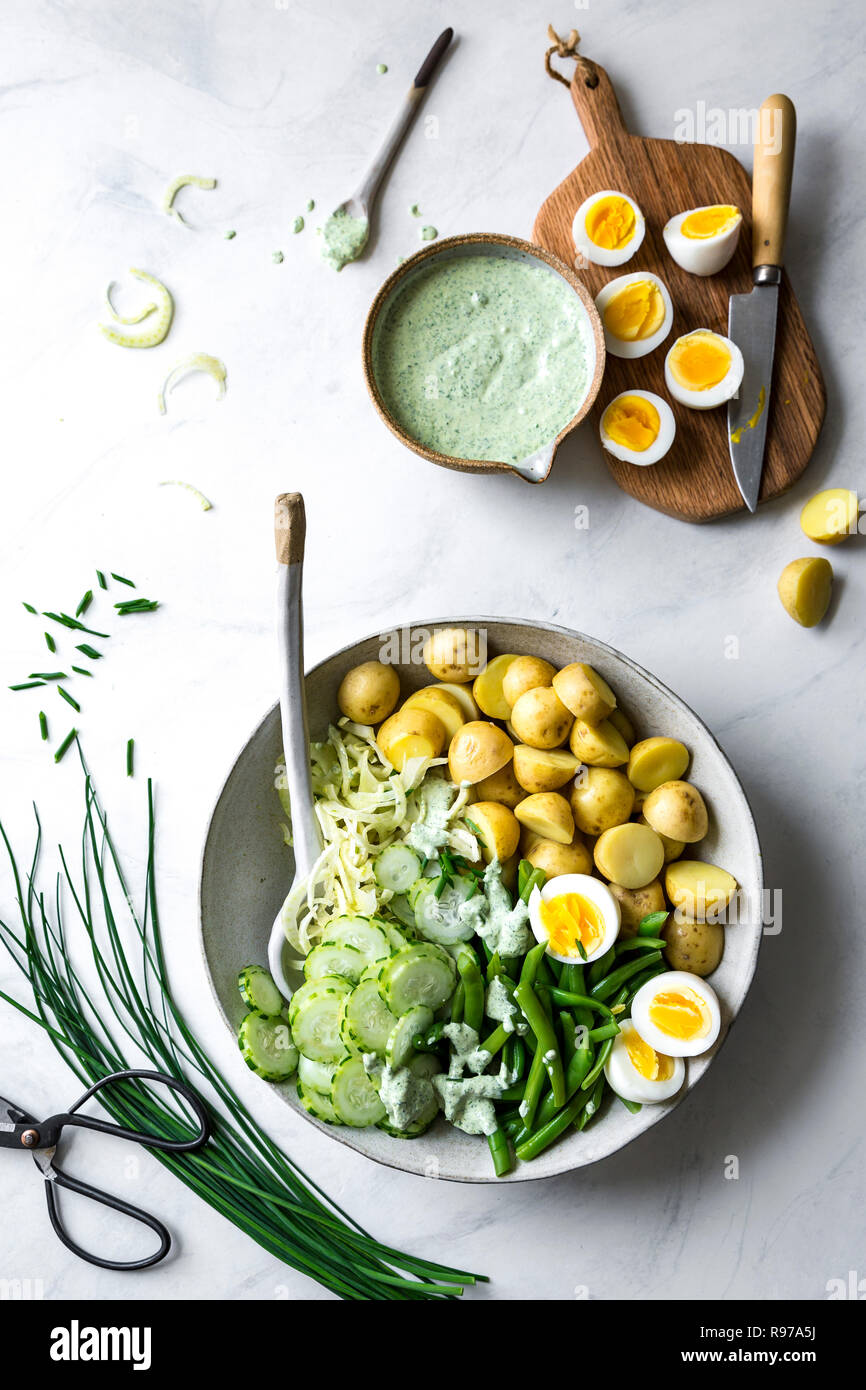 Dea verde insalata di patate Foto Stock