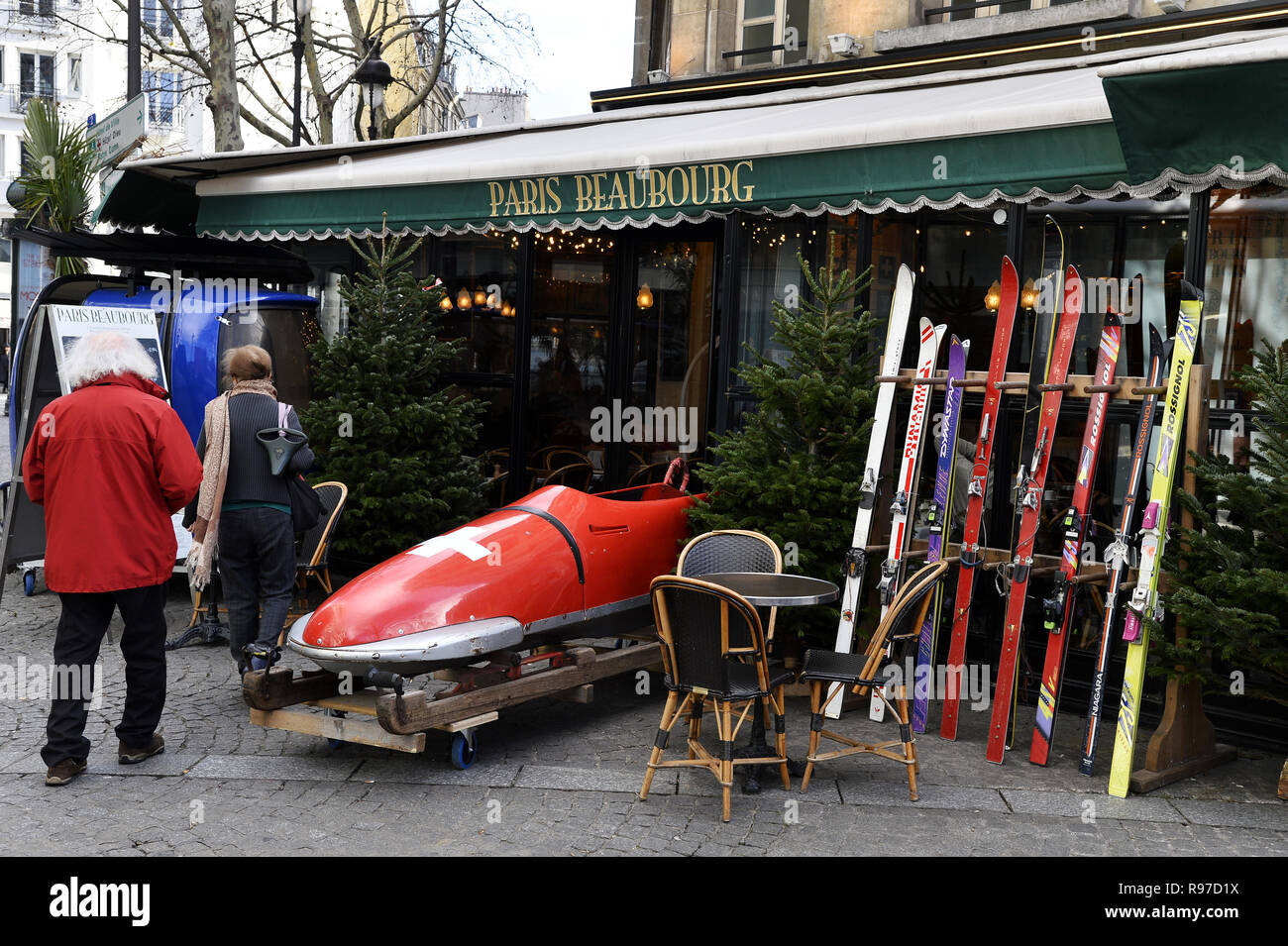 Café Beaubourg Parigi - Paris - Les Halles - Francia Foto Stock
