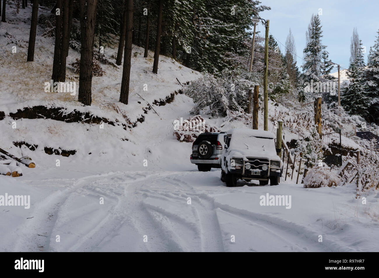 Stagione invernale di Esquel, Chubut, Patagonia, Argentina Foto Stock