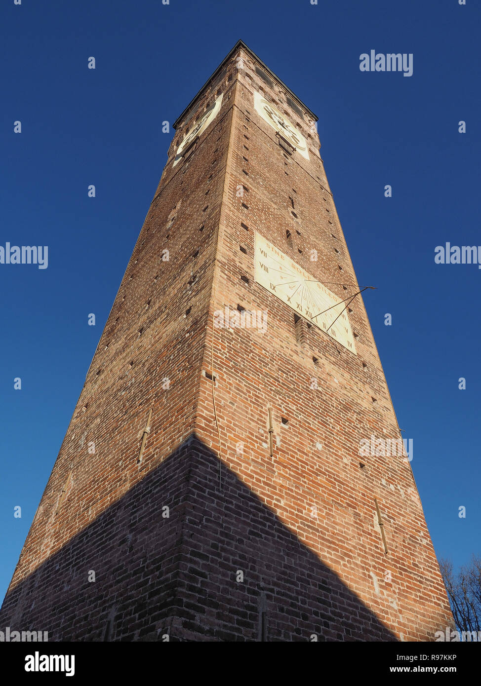 Torre Civica (significato belfry) a Grugliasco, Italia Foto Stock