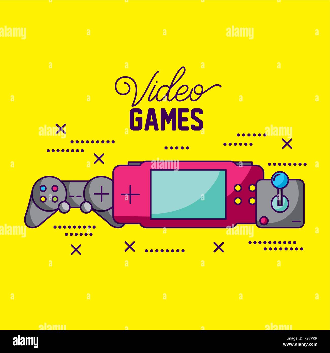 Il video gioco PSP controllo simboli sfondo illustrazione vettoriale Illustrazione Vettoriale