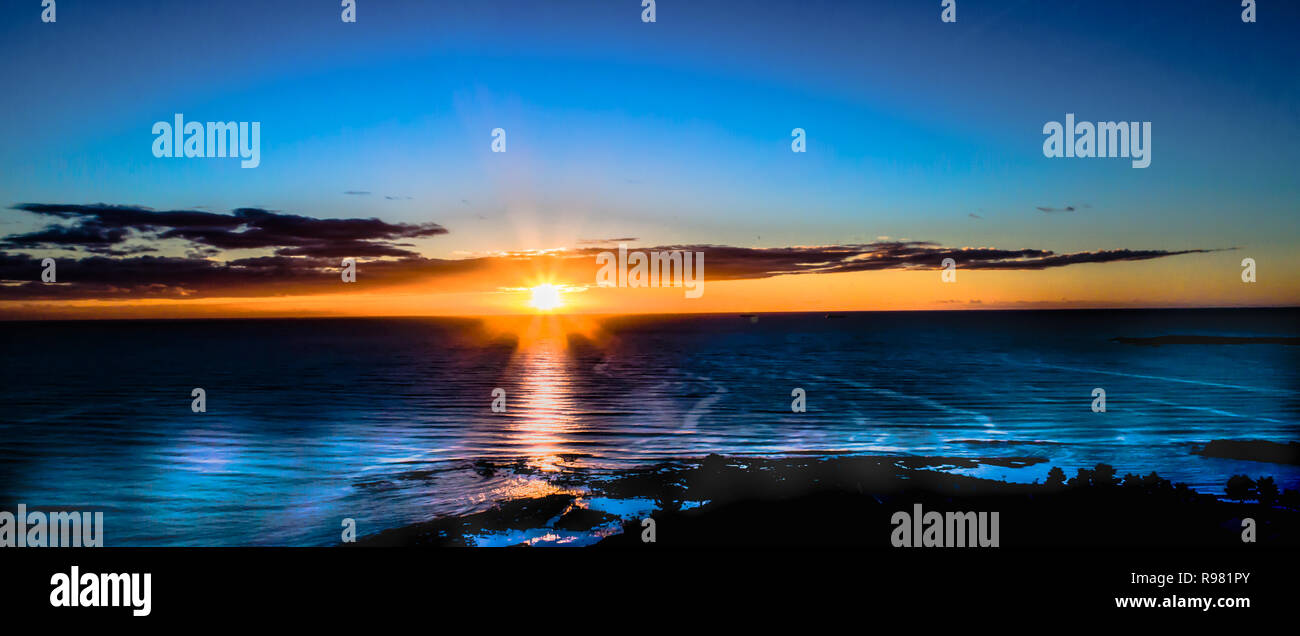 Sunrise Timaru Isola del Sud della Nuova Zelanda Foto Stock