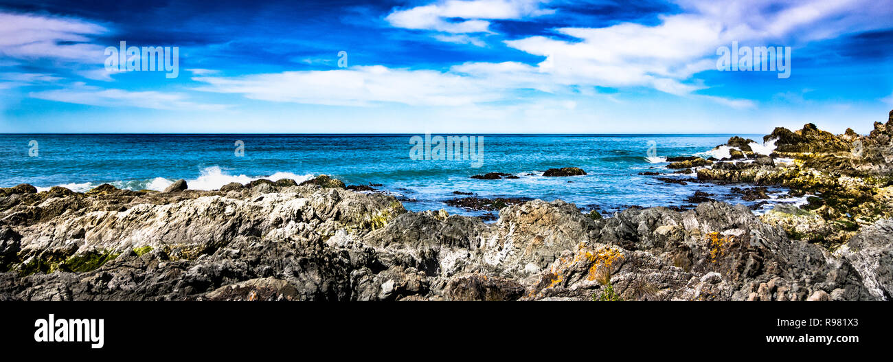 Kaikoura mare Isola del Sud della Nuova Zelanda Foto Stock