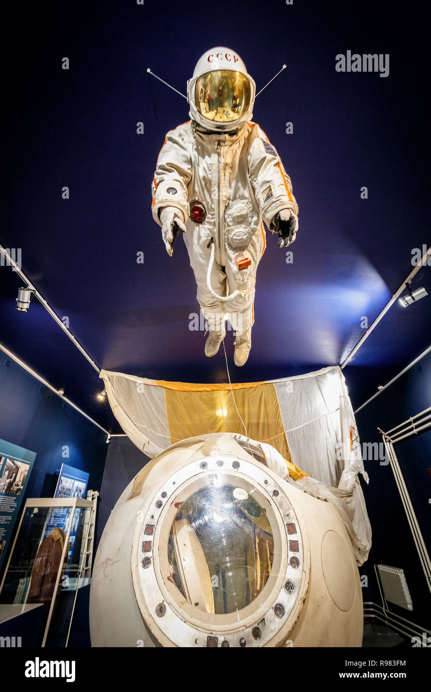 Museo della cosmonautica e tecnologia a razzo all'interno della Fortezza di Pietro e Paolo sulla isola di lepre, San Pietroburgo, Russia. Foto Stock
