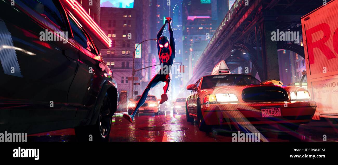 Pellicola originale titolo: SPIDER-MAN: IN SPIDER-versetto. Anno: 2018. Regista: Peter RAMSEY; BOB PERSICHETTI; RODNEY ROTMAN. Credito: Columbia Pictures CORP/SIGNORE MILLER/PASCAL PIC/SPE/Marvel / Album Foto Stock