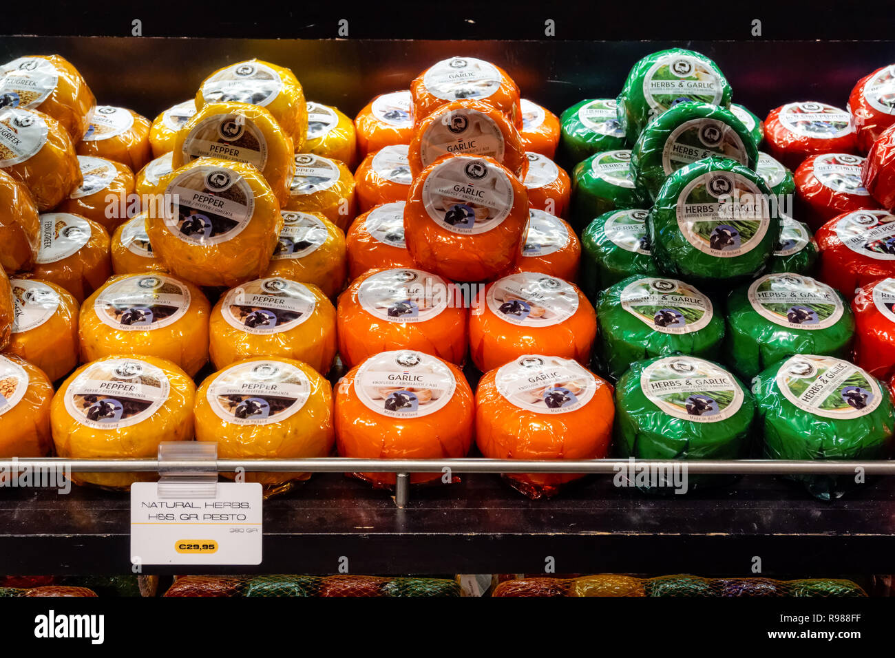 Tradizionale formaggio Olandese shop in Amsterdam, Paesi Bassi Foto Stock