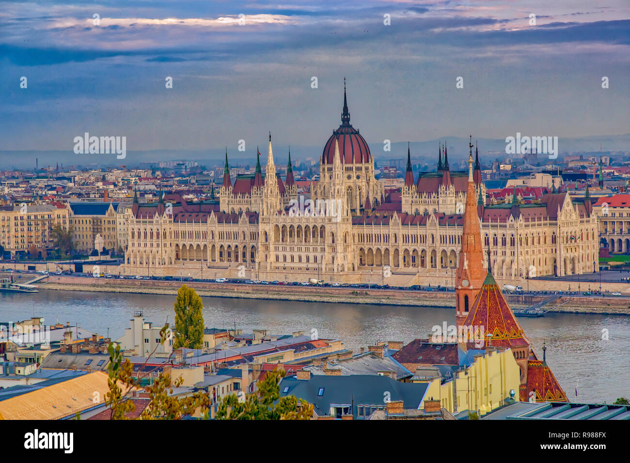 Il Palazzo del Parlamento, Budapest Foto Stock
