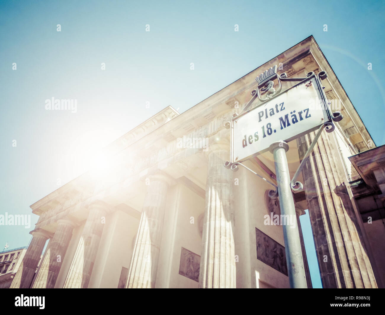 Brandenburger Tor, Berlino, Germania Foto Stock
